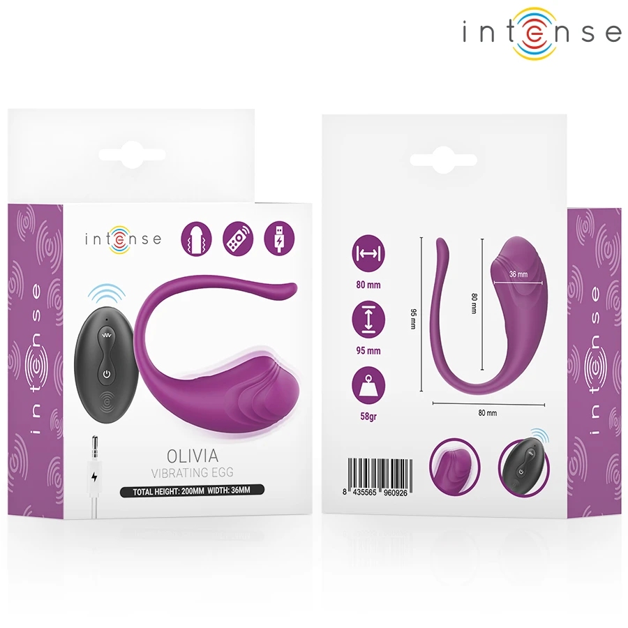 INTENSE - OLIVIA PURPLE UOVO VIBRANTE CON TELECOMANDO